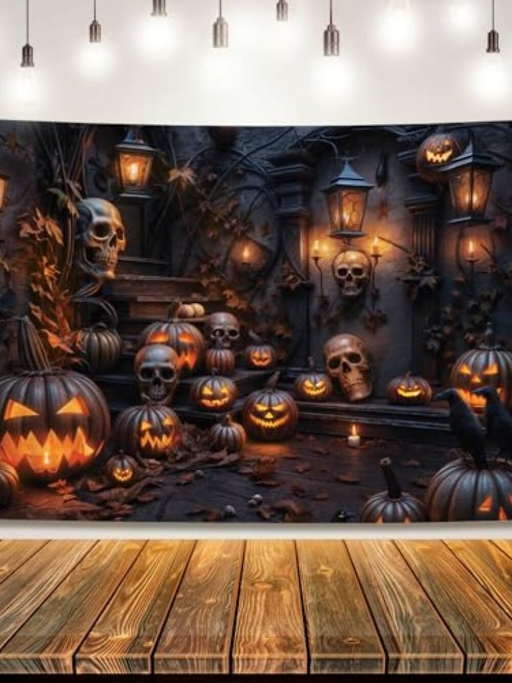 Spooky Halloween Banner 72x44 Inch | Halloween Backdrop Banner for Scary